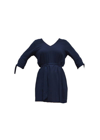 Beach Dress - Navy Rayon